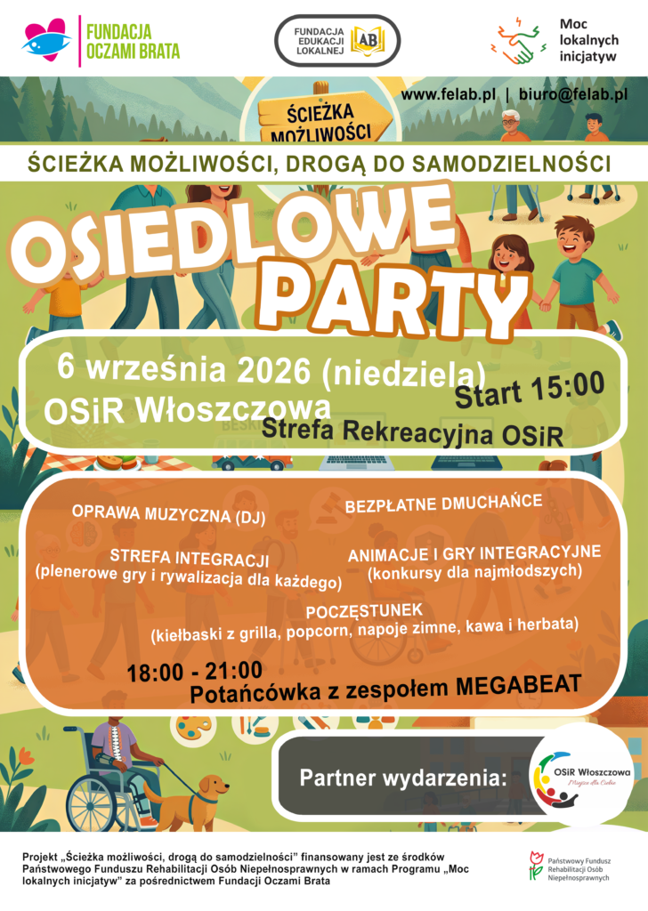 Plakat na Osiedlowe Party